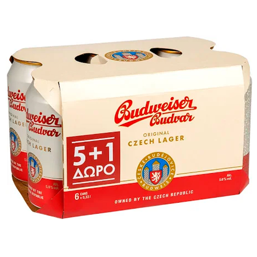 6 x BUDWEISER 330ml Beer Can