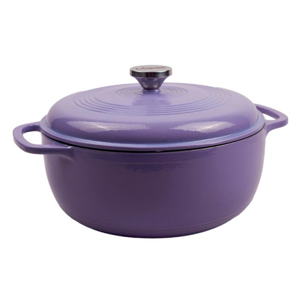 LODGE Enameled Cast Iron Casserole 5.68 lt - Lilac
