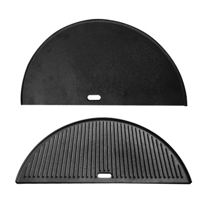 BORMANN HALF-MOON GRILL PLATE (GRILL/SMOOTH) 50x25cm