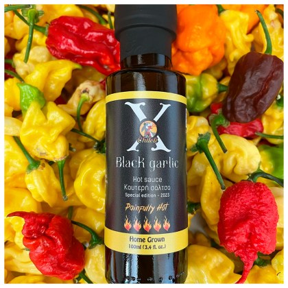 Chileli X with black garlic Εξαιρετικά Καυτερή σάλτσα