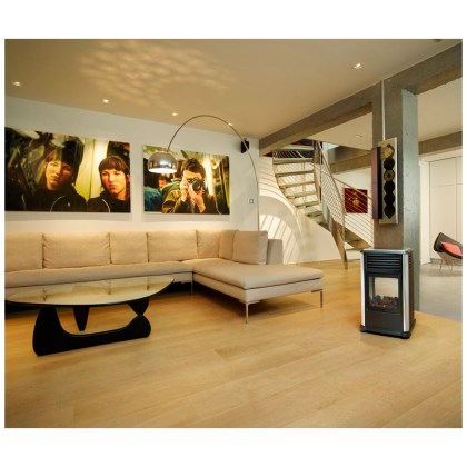 Coral Gas Manhattan Σόμπα Υγραερίου 3000W Μαύρο-Άσπρο 38x42x69cm 