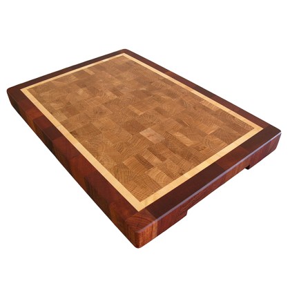 Cutting Board Maple Oak and Sapele Model 001 Small