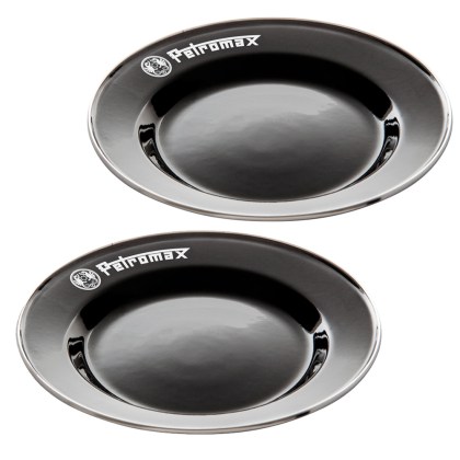 Enamel Plates black, Set of 2 pcs. (26 cm) Petromax