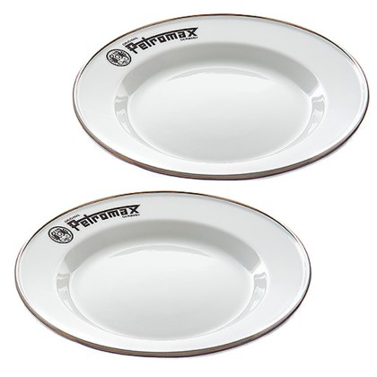 Enamel Plates white, Set of 2 pcs. (26 cm) Petromax