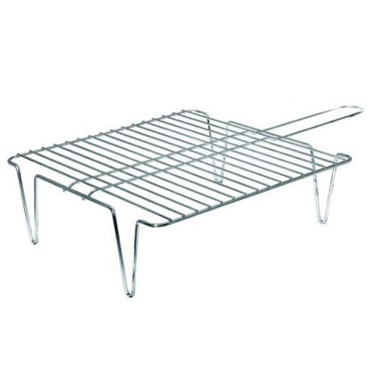 GRILL GRATE BBQ INOX WITH HANDLE (40cm X 40cm X 13,5cm) 