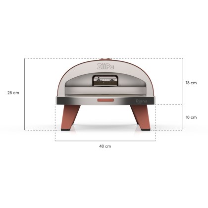Gas oven Ziipa Piana Terracotta
