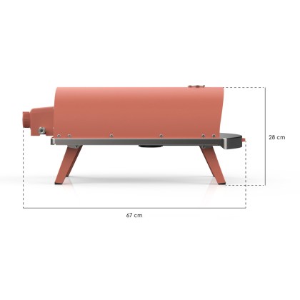 Gas oven Ziipa Piana Terracotta