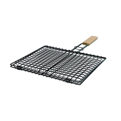 Grill Grate Α 44,5x36 cm Σχάρα Αντικολλητική Καρέ Α Με Ξύλινη Λαβή