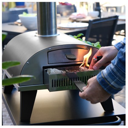Home Pizza Pellet Oven Ziipa Piana Ardoise