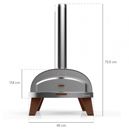 Home Pizza Pellet Oven Ziipa Piana Terracotta