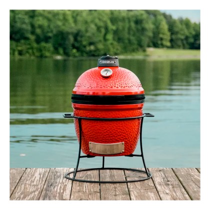 Kamado Joe Jr with Cast Iron Stand
