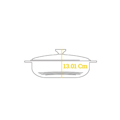 LODGE 3.4Lt Cast Iron Casserole Oyster