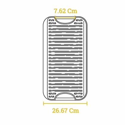 LODGE 50.8x26.51 cm Cast Iron Griddle-Grill