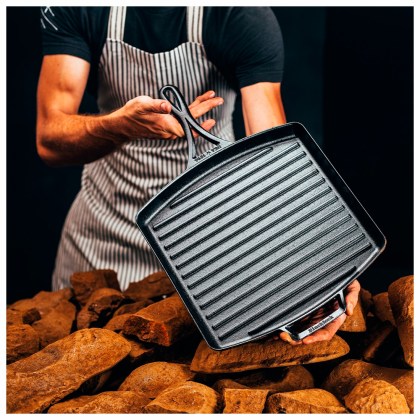 LODGE Blacklock Cast Iron Square Grill Pan 30,48cm
