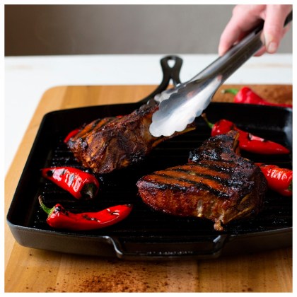 LODGE Blacklock Cast Iron Square Grill Pan 30,48cm
