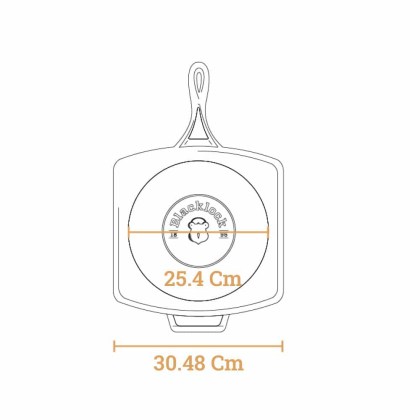 LODGE Blacklock Cast Iron Square Grill Pan 30,48cm