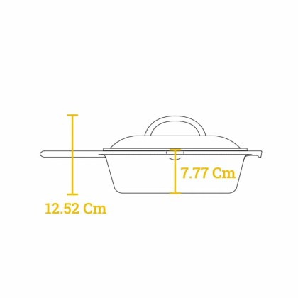 LODGE Cast Iron Deep Pan 2,83Lt With Lid