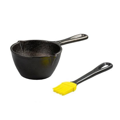 LODGE Cast Iron Melting Pot with Silicone Brush