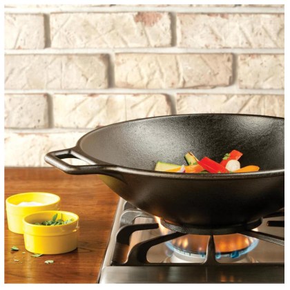 LODGE Cast Iron Wok 33.56 cm