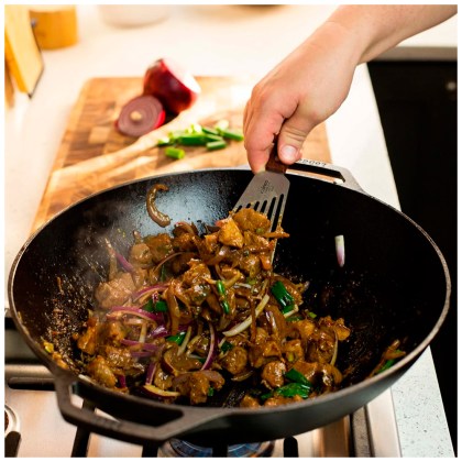 LODGE Cast iron Wok 35.5cm / 6.8lt