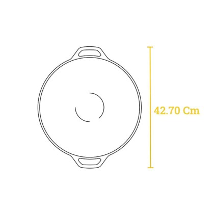 LODGE Cast iron Wok 35.5cm / 6.8lt