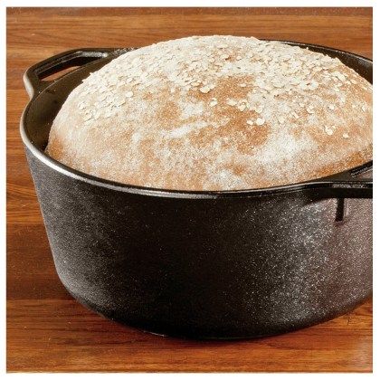 LODGE Combo Cast Iron Dutch Oven 4,73lt Lid Pan 27,18cm
