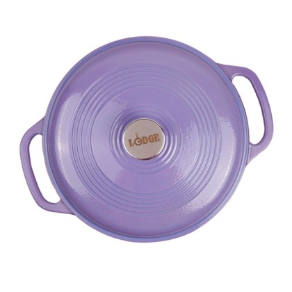 LODGE Enameled Cast Iron Casserole 5.68 lt - Lilac