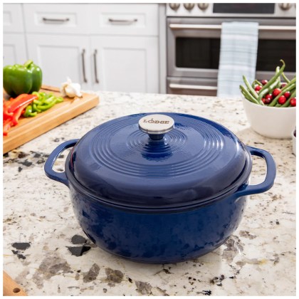 LODGE Enameled Cast Iron Dutch Oven 5,68 lt - Indigo