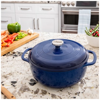 LODGE Enameled Cast Iron Dutch Oven 5,68 lt - Indigo