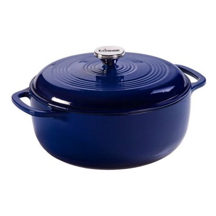 LODGE Enameled Cast Iron Dutch Oven 5,68 lt - Indigo