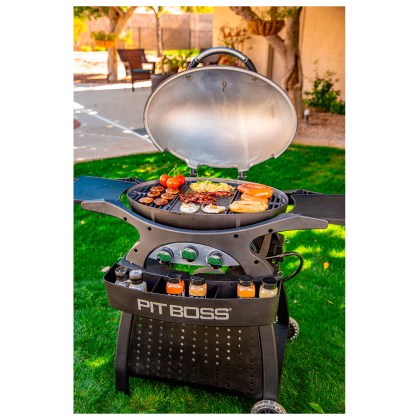 Pit Boss Portable Gas Grill Sportsman 3 Grey with Cart Promotion