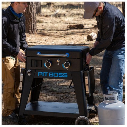 Pit Boss Portable Gas Ultimate Plancha:  2 Burner with Cart (30mb, with Manifold kit)