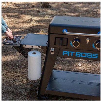 Pit Boss Portable Gas Ultimate Plancha:  2 Burner with Cart (30mb, with Manifold kit)