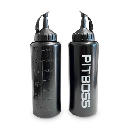 Pit Boss Squeeze Bottles Black- 2 Pack Mπουκάλια εύκολης πίεσης με εγχάρακτες μετρήσεις
