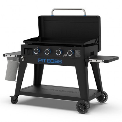 Pit Boss Portable Gas Ultimate Plancha:  4 Burner with Cart 30mb, with Manifold kit