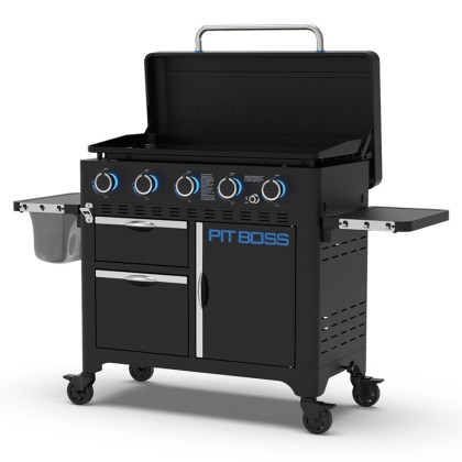 Pit Boss Portable Gas Ultimate Plancha 5 Burner with Cart 30mb with Manifold kit