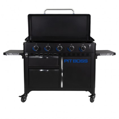 Pit Boss Portable Gas Ultimate Plancha:  5 Burner with Cart (30mb, with Manifold kit)