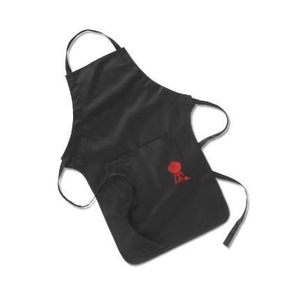 WEBER BBQ Apron Black Μαύρη Ποδιά Με Κόκκινη Ψησταριά
