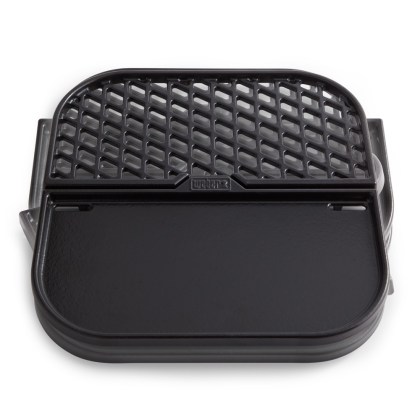 WEBER Cast Iron Grill Grate and Plate 363x3581mm Μαντεμένια σχάρα για searing και μαντεμένια πλάκα ψησίματος