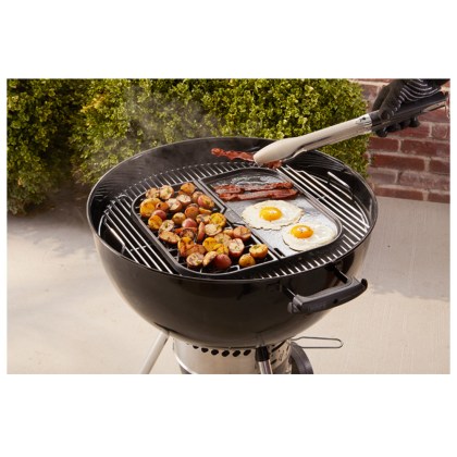 WEBER Cast Iron Grill Grate and Plate 363x3581mm Μαντεμένια σχάρα για searing και μαντεμένια πλάκα ψησίματος