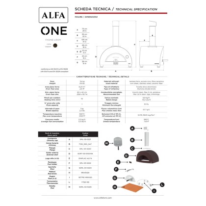 Οικιακός Ξυλόφουρνος για Pizza Alfa One